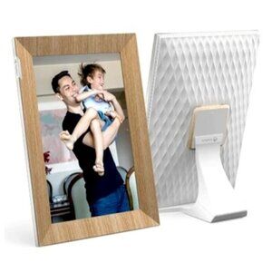 New Nixplay Touch Screen Smart Wifi Digital Photo Frame  10.1 inch Wood Effect